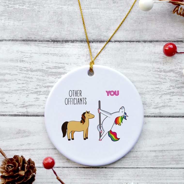 Personalised officiant proposal ornament